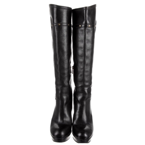 Tory Burch Colleen Studded Platform Knee High Boots Size 7.5 - Picture 3 of 12